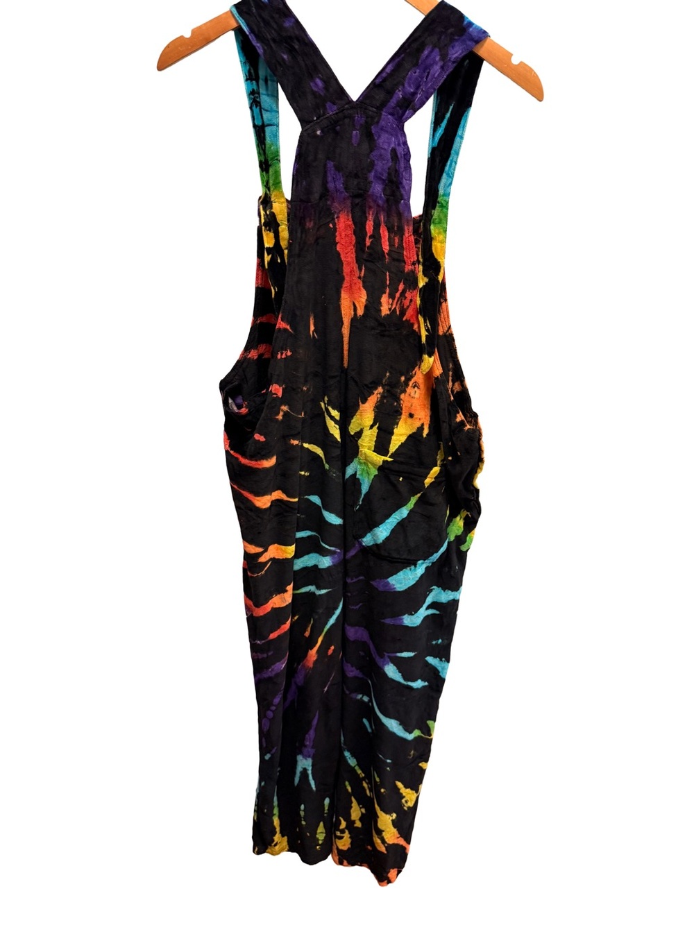 Mexicali Blues Rosalie Velour Tie Dye Overalls - NWT Size L - Picture 7 of 13